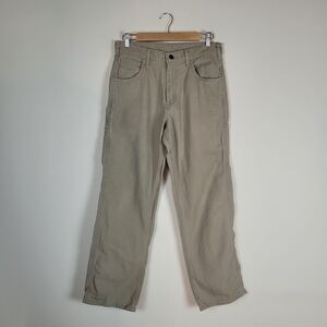 Carhartt Pants Mens 30x32 Tan Khaki Flame Resistant Midweight Canvas Work FRB159
